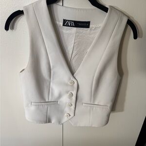 Zara Cream Sleeveless Top